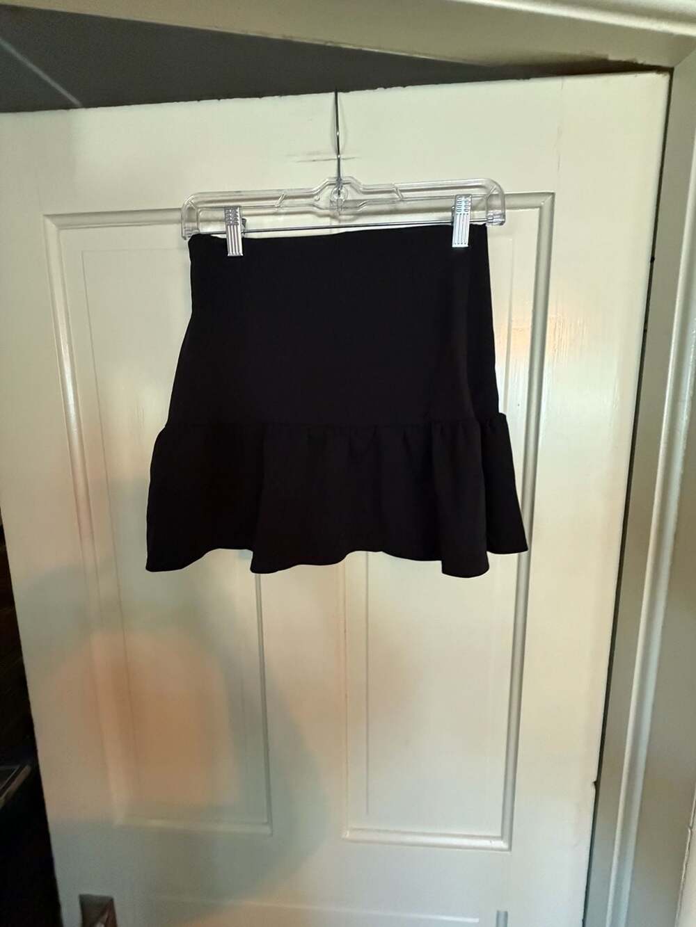 2 Saints Black Drop Waist Ruffle Mini Skirt